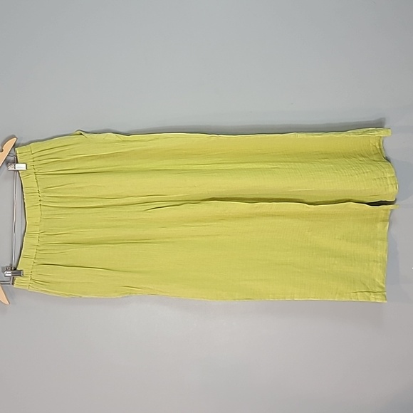 Wide Leg Gauzy Pants Beach Vacation Pull On Hippie Flowy Breathable Lightweight - Picture 5 of 9